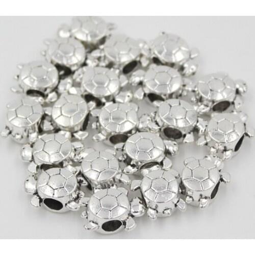 DIY Jewelry Making Findings 8pcs Zinc Alloy Big Hole Beads Ocean Turtle Beads Fit European Charm Bracelet Necklace