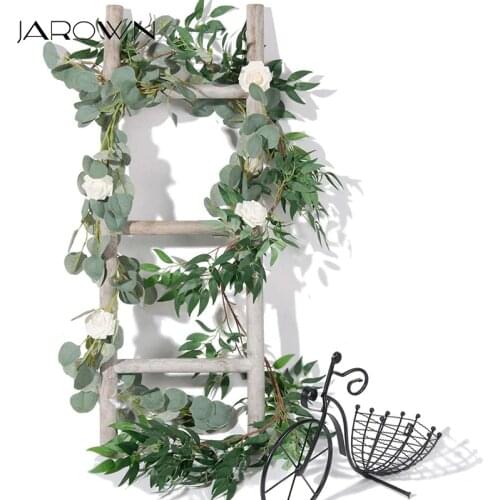 JAROWN Artificial Eucalyptus Vine Home Decoration Willow Leaf Rattan Plants Wall Hanging DIY Garland Wedding Decor Garden