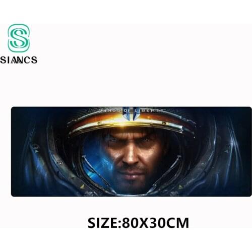 80x30cm StarCraft 2 Mouse pad Large XL Gaming Mousepad Gamer Big Grande Locking Edge MousePad for Gamer Anime Mouse Mat
