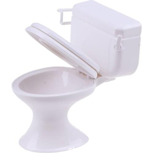 Dollhouse Furniture Display Model Vintage Bathroom Toilet Miniature Toys