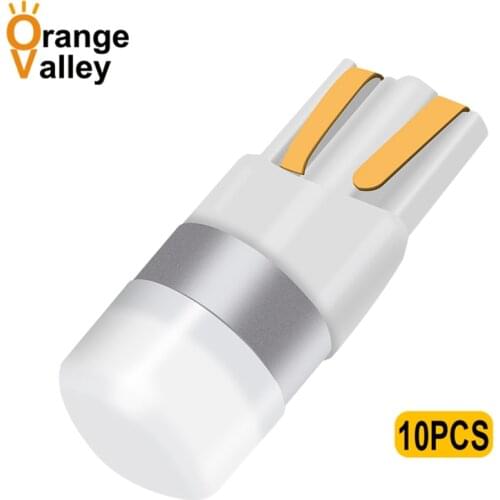 10PCS T10 LED Bulb W5w 1 LED Car 3030 SMD 194 168 Clearance Lights Reading Interior Auto Lamp Trunk light 12V 6000k