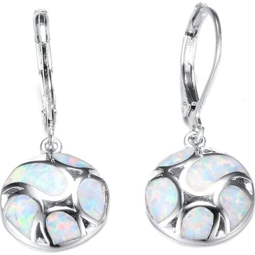 Fashion Modern Womens Earrings Bohemian Fire Opal Football Earrings Girl Accessories Elegant Declaration Jewelry Gift