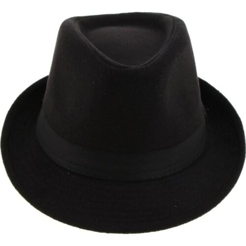 Mens Women’s Manhattan Structured Gangster Trilby Irish Winter Wool Felt Fedora Hat