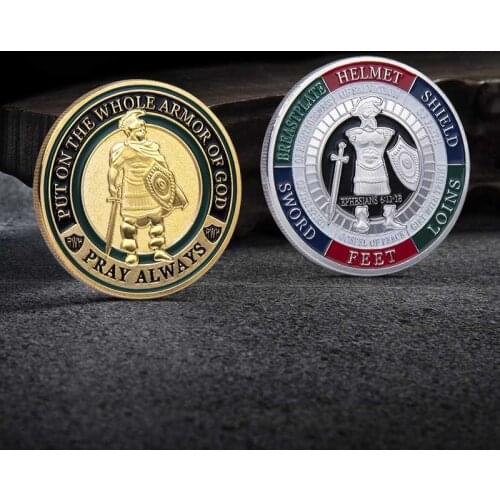 Put On the Whole Armor Of God Commemorative Challenge Coin Collection Design