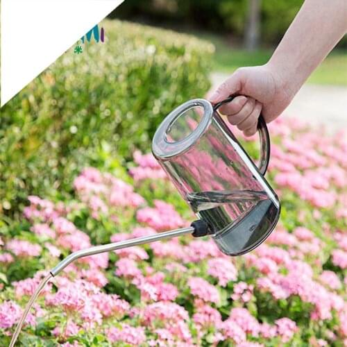 Stainless Steel Long Mouth Watering Can With Meaty Watering Can Home Gardening Potted Watering Can Tool