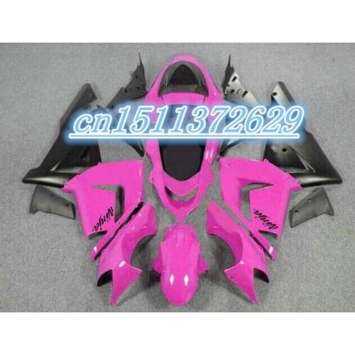 ABS pink black Fairings for Kawasaki ZX10R Ninja zx 10r 2004 2005 04 05 sticker fairing kit rose