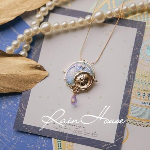 A Traveler In Time And Space Necklace Pendant Badge Ayn Alkaid Rorschach Clarence Cosplay Costumes Prop Fashion Jewelry Gift New