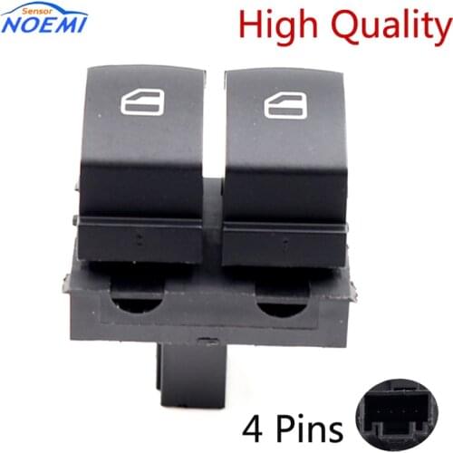 YAOPEI 5K3959857 4 Pins Front Driver Side Electric Power Window Switch For V W/Passat/Caddy/EOS/Golf/Touran/Rabbit B6 2007 2008