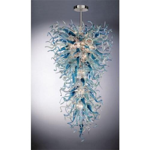 North Europe LED Creative Modo DNA Hand Blown Glass Chandelier Hanging LED Hand Blown Glass Chain Chandelier Led Lightings