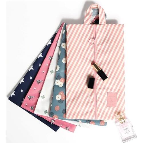 Multi-Color Shoe Storage Bag Travel Waterproof 34*20cm Sneaker Plimsolls Slipper Organizer Women Men Shoes Storage Container