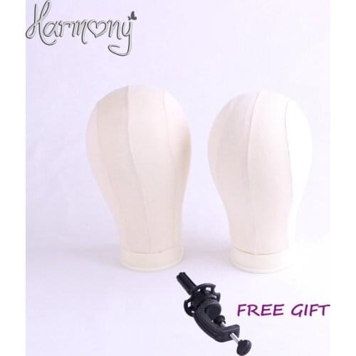 Off-white, Black) 21inch 22inch 23inch 24inch 25inch 1 piece Canvas block head display for wig making with polyurethane inside