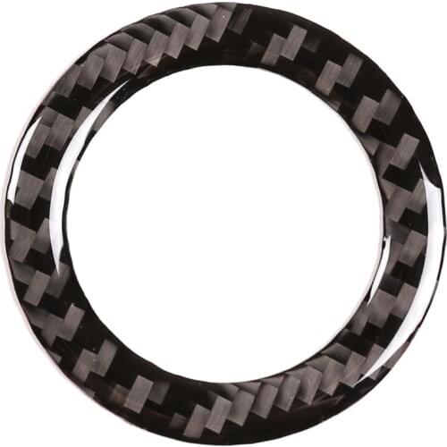 Carbon Fiber ABS Engine Start Stop Button Ring Ignition Cover Trim for Toyota RAV4 2015-2019 Car Stylings