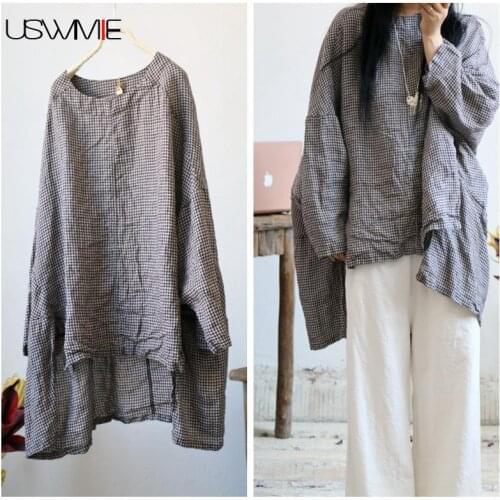 Женские рубашки в клетку USWMIE China At AliExpress