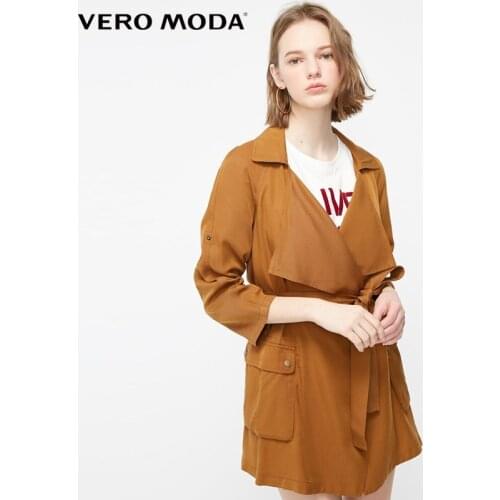 Vero Moda Womens Spring & Summer Lapel Trench Coat |319117503