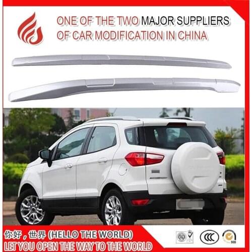 High quality ABS sticker install side rail bar roof rack for Ecosport 2013 2014 2015 2016 2017