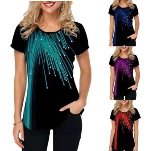 Xǐ yíng yíngFashion explosive meteor shower 3D printedbigsize t-shirt2021