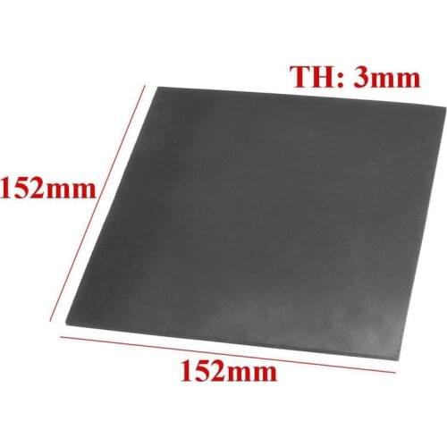 1pc Black Square Smooth Finish Rubber Sheet High Temperature Chemical Resistance Rubber Plate 152*152*3mm best