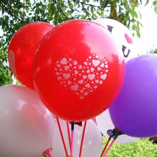 10 Pcs 12 inches Heart Dot Latex Balloons Wedding Party Decoration Heart Ballons Inflatable Toys Event Party Supplies