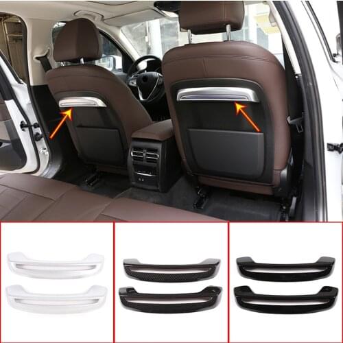 2pcs ABS Chrome Car Seat Back Atmosphere Lamp Trim Decoration Cover For BMW 3 Series G20 G28 2020-2021 Auto Interior Accessories