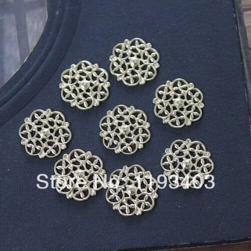 20PCS RAW brass 14mm Filigree Jewelry Connectors Setting Cab Base Connector Finding (FILIG-RB-54)