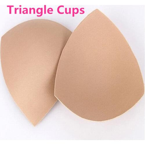 Triangle Swimwear Bra Cups 20pcs=10pair Woman Genie Bra Ahh Bra Accessories Replacement Swimsuit Padding Inserts Foam Bra Pads