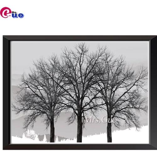 5d Diamond Painting New Arrivals Black And White Dead Tree Diamond Embroidery Cross Stitch Rhinestones Full Mosaic Home Decor