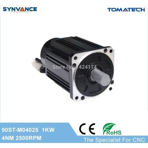 90mm flange 1000W 2500rpm 4nm 90ST-M04025 high precision AC servo motor