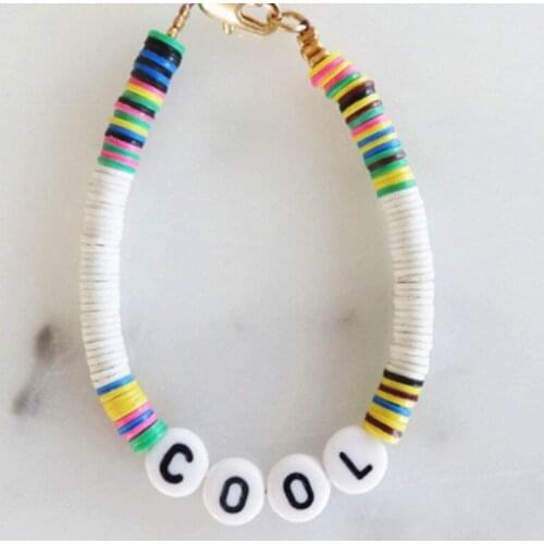 Bohemian Silicone Letter Bracelet 2020 New Friendship Bracelet Womens Holiday Fashion Jewelry Wholesale Colorful Match