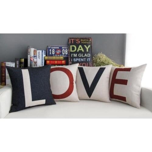 Love pillow cover, creative Wedding letter lover couple gift throw pillow case pillowcase wholesale