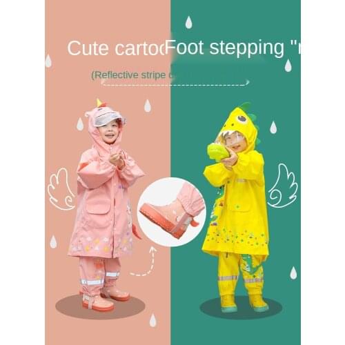 Kids Rain Pants Golosh Boys' and Girls' Waterproof One-Piece Shoes with Feet Thin Rain pants