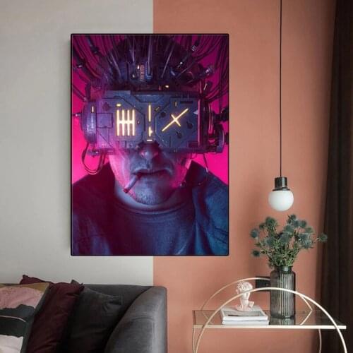 William Gibson Film Neuromancer Movie Classic Sci-Fi Art Painting Vintage Canvas Painting Posters and Posters Wall Home Decor