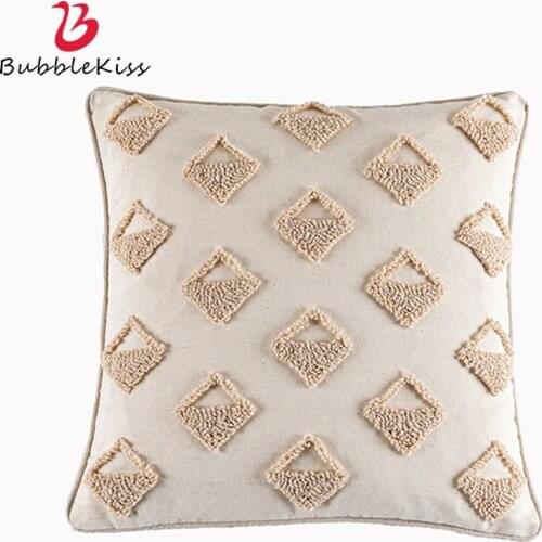 Bubble Kiss Cotton Tufted Pillow Cover Home Sofa Bed Decoration Throw Pillowcase Fashion Bedroom 45x45cm/30x50cm Cushion Covers