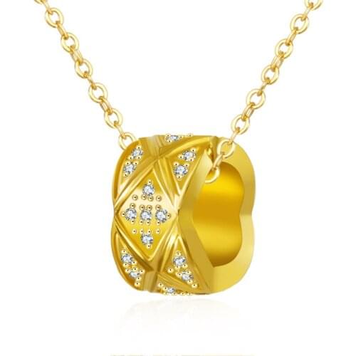 Famous Brand Mesh Love Necklace Pendant Micro Zirconia Crystals Short Clavicle For Women Titanium Steel Luxury Jewelry