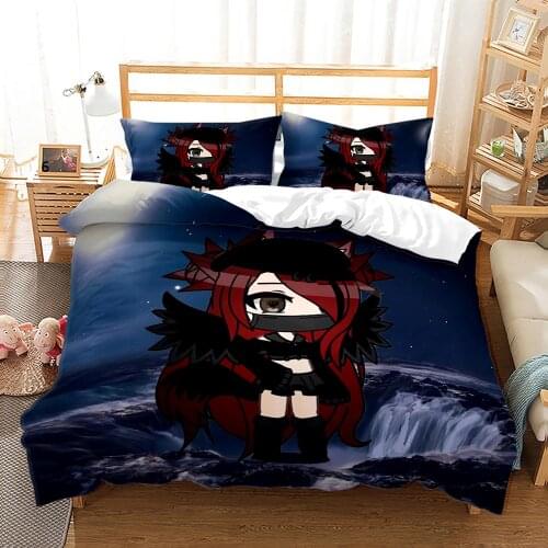 Gacha Life Bedding Set Single Twin Full Queen King Size Gacha Life Bed Set Childrens Kid Bedroom Duvetcover Sets 007