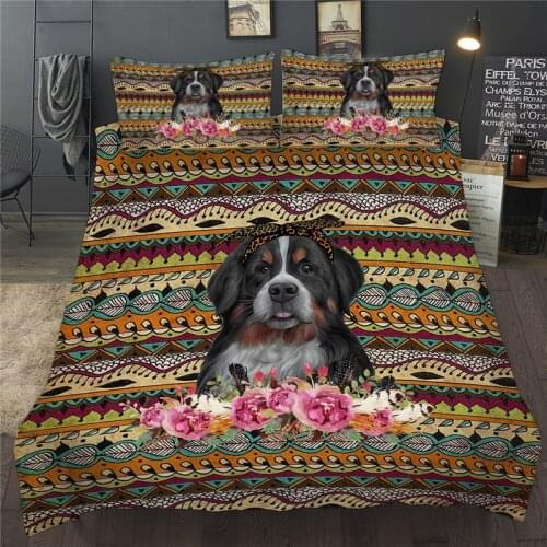 Dog Printed Duvet Cover Set 3D Pet Animal Bedding Set Single Double Twin Full Queen King Bed Linen For Children Adult Bedclothes