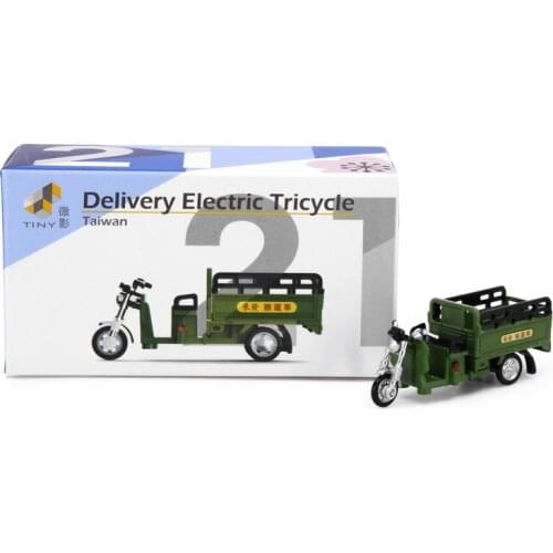 Tiny 1:64 Taiwan Delivery Tricycle Green Diecast Model Car