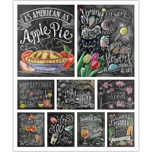 Life is What You Bake It square Diamond Painting DIY Hobby Food Diamond Embroidery Picture Decoration for Restaurant Dining Room
