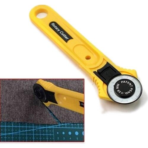 Sewing Cutter For Leather Craft Circular Cut Yellow Rotary Blade Cutter Patchwork Fabric Tool Accessory