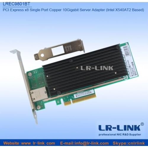 LREC9801BT PCI Express x8 Single Copper Port 10 Gigabit Server Adapter (Intel X540 Based) 10 gigabit Server adapter