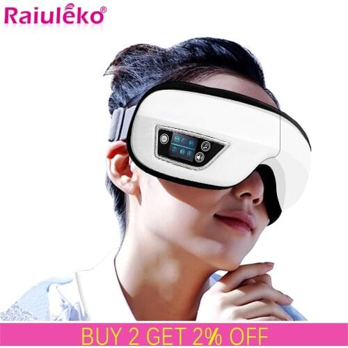 Music Eye Massager Eye Mask Magnetic Air Pressure Bluetooth Heating Vibration Massage Relax Glasses Eyes Care Device Dark Circle