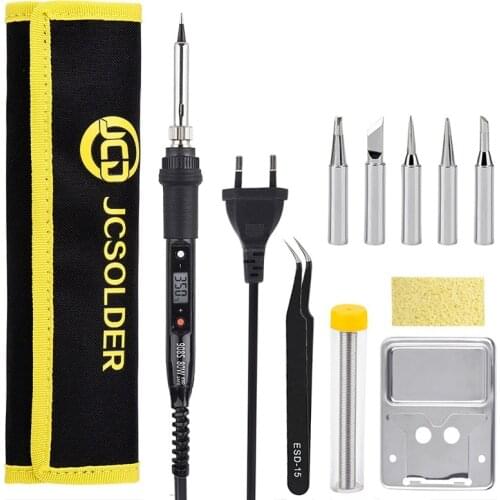 New 908s LCD Dgital Soldering Iron Kit 80W 220V 110V Temperature Adjustable Welding Tools Kit Soldering Rework Station Solder