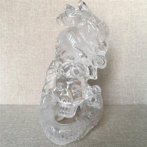 Natural cranium quartz crystal Stones wedding home decoration chakras treatment Halloween DIY gift Reiki skulls