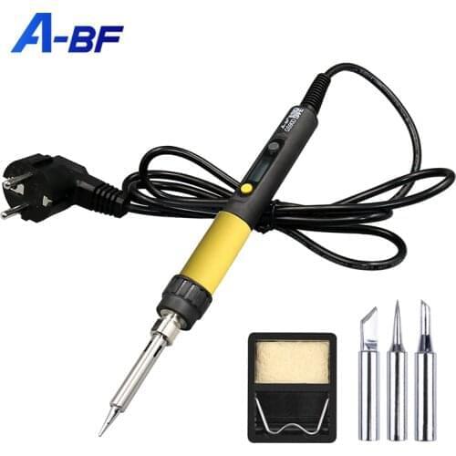 A-BF GS90D Electric Soldering Iron LCD Display Adjustable Temperature Hand Welding Tool Kit 220V Solder Iron with Soldering Tips