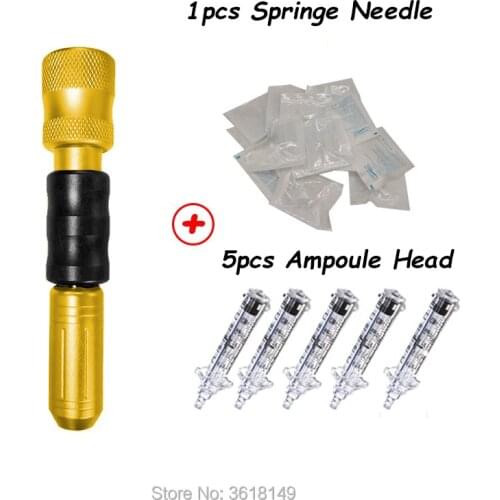 0.3ml Hyaluronic Pen Acid Injection Needle-free Atomized Mesotherapy Gun Anti-wrinkle Lip Filler Face Lip Lifting Black Golden