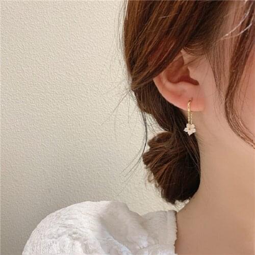 Simplicity Style Flower Earring Sweety Lovely Style Cute stylish Summer Accessories Jewellery Pendientes Drop Earrings 2021 New