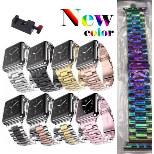 For Apple Watch Band 44 40mm 38 42mm Metal Sport Bracelet Stainless Steel Strap For iWatch Series 4 3 2 1 Watchbands Removable