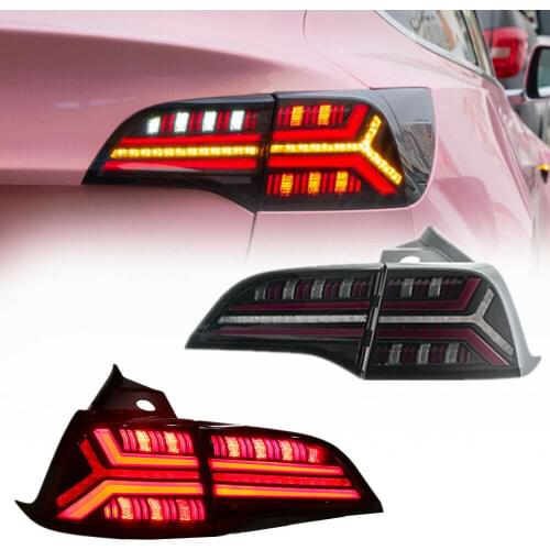 LED Sequential Tail Lights For Tesla Model 3 Model Y 2018 2019 2020 2021 Start Up Animation Rear Lamps Tesla