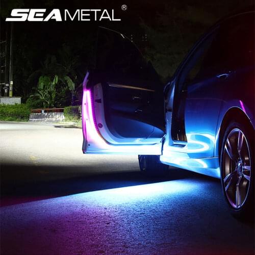 Car Door LED Light Projector Car Styling Strobe Warning Streamer Light Bar Waterproof Welcome Light Anti Rear-end Collision Lamp