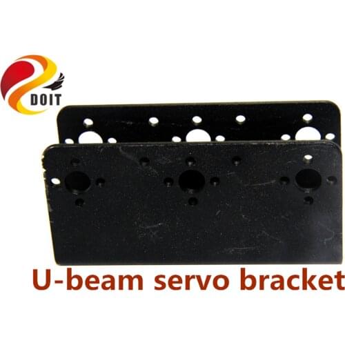 SZDOIT 2mm Metal U-Beam Standard Servo Motor Bracket For Pan&Tilt RC Robot Arm Parts Education Multifunction