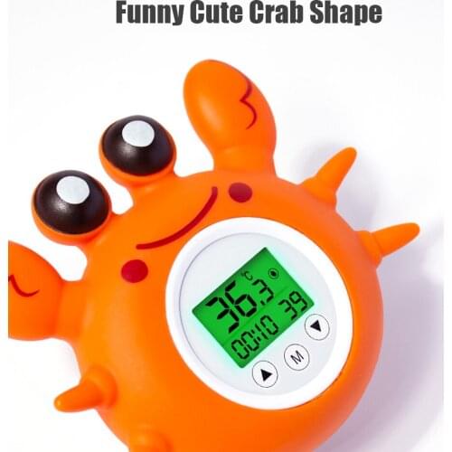 Water Thermometer Tri-color Backlit Display Bath Thermometer with Room Temperature Floating Bath Toy Bathtub Safety Temperature